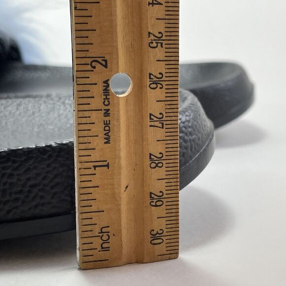 Faux Fox Fur Slides/Slippers Women's US 7.5-8 Light Blue Fuzzy Fluffy Flat Soft - Picture 6 of 15